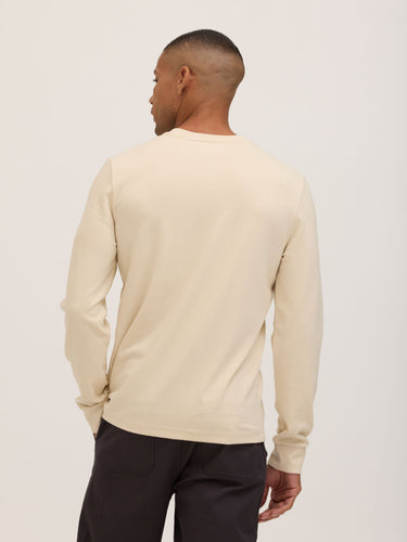 Elias Brushed Jacquard Long Sleeve Henley Mens Tops Tshirt Long Henley Threads 4 Thought 