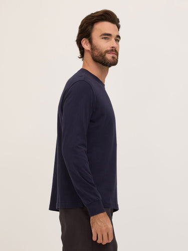Bowery Essential Cotton Jersey Relaxed Fit Long Sleeve Tee Mens Tops Tshirt Long Threads 4 Thought 