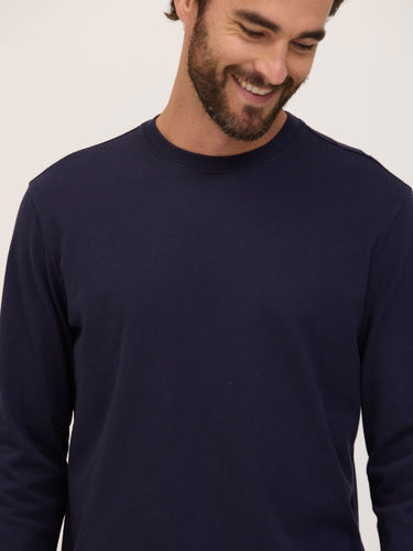 Bowery Essential Cotton Jersey Relaxed Fit Long Sleeve Tee Mens Tops Tshirt Long Threads 4 Thought 