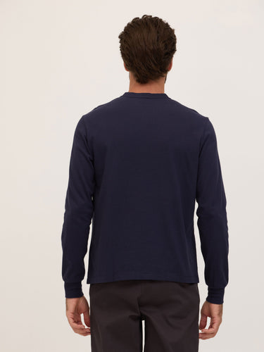 Doug Essential Jersey Long Sleeve 3-Button Henley Mens Tops Tshirt Long Henley Threads 4 Thought 