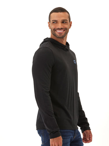 Triblend Mountain Nature Embroidery Hoodie Tee Mens Tops Tshirt Long Threads 4 Thought 