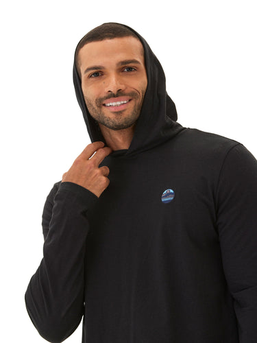 Triblend Mountain Nature Embroidery Hoodie Tee Mens Tops Tshirt Long Threads 4 Thought