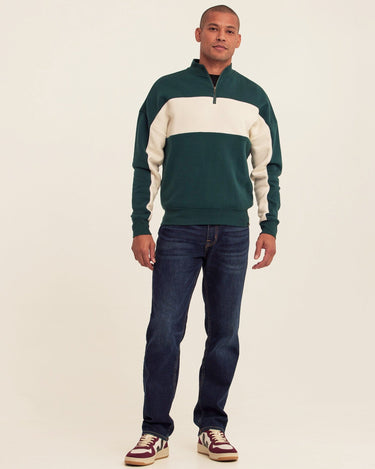 Angus CVC Fleece Colorblock Half Zip Threads 4 Thought 