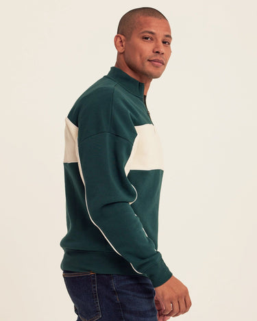 Angus CVC Fleece Colorblock Half Zip Threads 4 Thought 