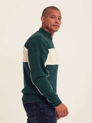Angus CVC Fleece Colorblock Half Zip Threads 4 Thought 