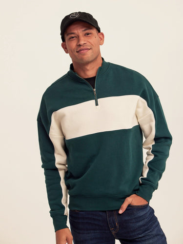 Angus CVC Fleece Colorblock Half Zip Threads 4 Thought 