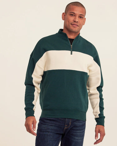 Angus CVC Fleece Colorblock Half Zip Threads 4 Thought 