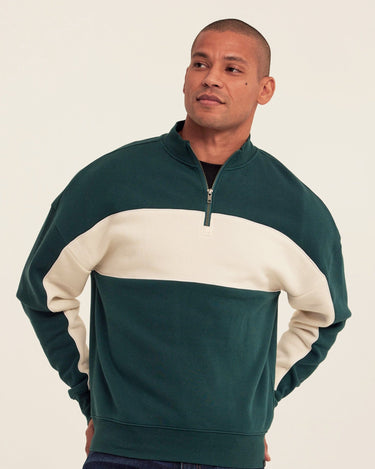 Angus CVC Fleece Colorblock Half Zip Threads 4 Thought 