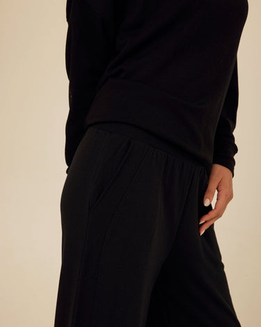 Esmeralda Feather Fleece Wide Leg Pant Womens Bottoms Sweatpants Threads 4 Thought 