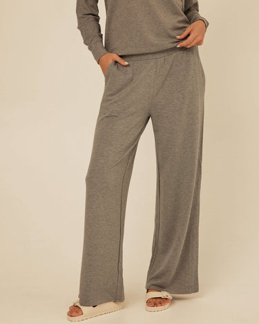 Esmeralda Feather Fleece Wide Leg Pant Womens Bottoms Sweatpants Threads 4 Thought 