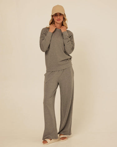 Esmeralda Feather Fleece Wide Leg Pant Womens Bottoms Sweatpants Threads 4 Thought 