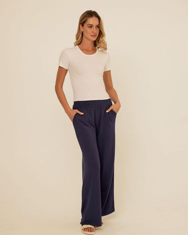 Esmeralda Feather Fleece Wide Leg Pant Threads 4 Thought 
