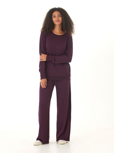 Esmeralda Feather Fleece Wide Leg Pant Threads 4 Thought 