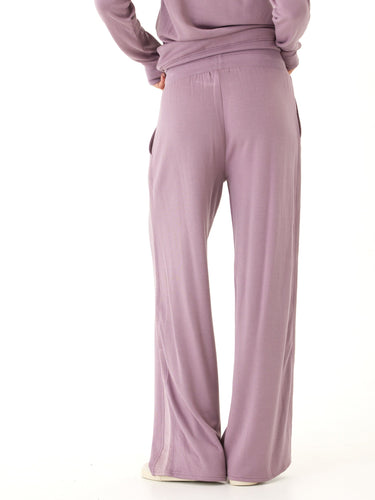 Diane Feather Fleece Satin Trim Detail Pant Womens Bottoms Sweatpants Threads 4 Thought 
