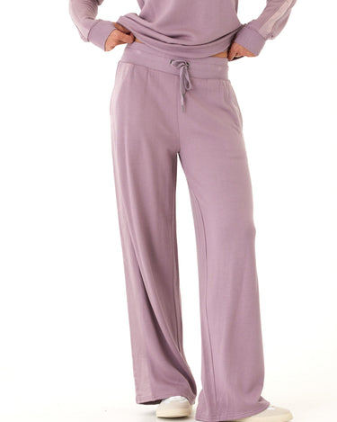 Diane Feather Fleece Satin Trim Detail Pant Womens Bottoms Sweatpants Threads 4 Thought 