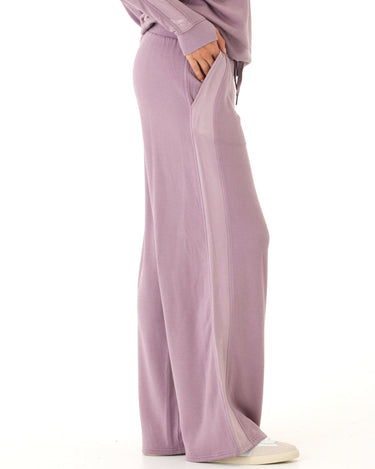 Diane Feather Fleece Satin Trim Detail Pant Womens Bottoms Sweatpants Threads 4 Thought 