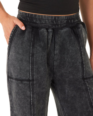 Hester Mineral Wash Terry Wide Leg Pant Womens Bottoms Sweatpants Threads 4 Thought 