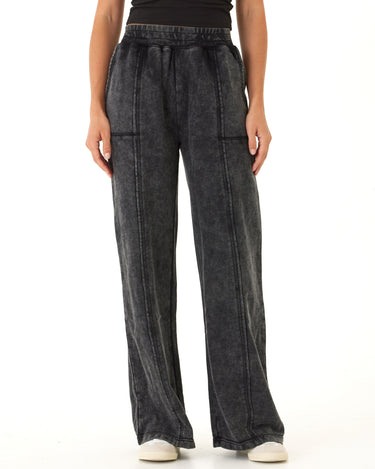 Hester Mineral Wash Terry Wide Leg Pant Womens Bottoms Sweatpants Threads 4 Thought 