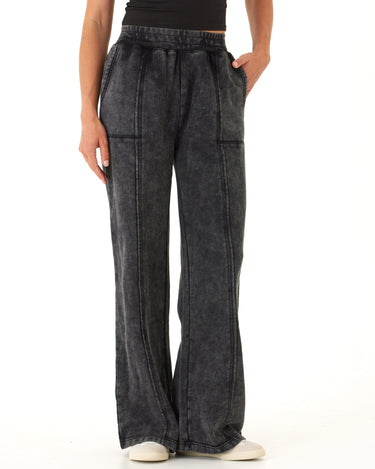 Hester Mineral Wash Terry Wide Leg Pant Womens Bottoms Sweatpants Threads 4 Thought 