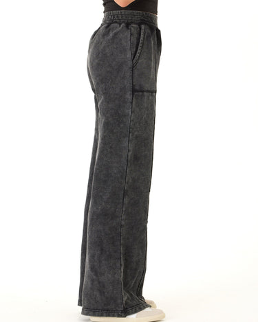 Hester Mineral Wash Terry Wide Leg Pant Womens Bottoms Sweatpants Threads 4 Thought 