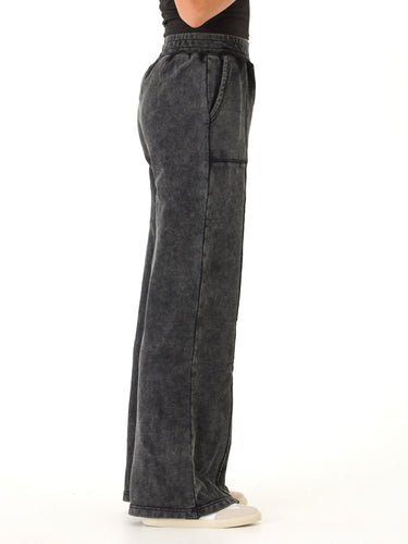 Hester Mineral Wash Terry Wide Leg Pant Womens Bottoms Sweatpants Threads 4 Thought 