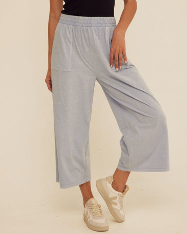 Alva Mineral Wash Eco Jersey Wide Leg Capri Pant Threads 4 Thought 