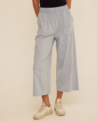 Alva Mineral Wash Eco Jersey Wide Leg Capri Pant Threads 4 Thought 