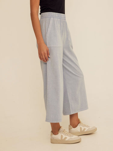 Alva Mineral Wash Eco Jersey Wide Leg Capri Pant Threads 4 Thought 