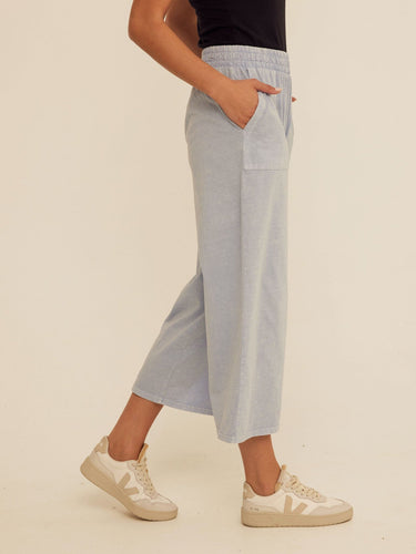Alva Mineral Wash Eco Jersey Wide Leg Capri Pant Threads 4 Thought 