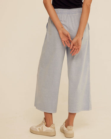 Alva Mineral Wash Eco Jersey Wide Leg Capri Pant Threads 4 Thought 