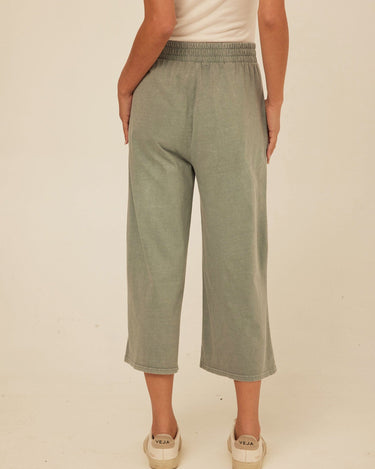 Alva Mineral Wash Eco Jersey Wide Leg Capri Pant Threads 4 Thought 