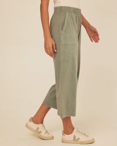 Alva Mineral Wash Eco Jersey Wide Leg Capri Pant Threads 4 Thought 