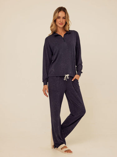 Nyla Spray Wash Modal Terry Half-Zip Pullover Womens Outerwear Sweatshirt Threads 4 Thought 