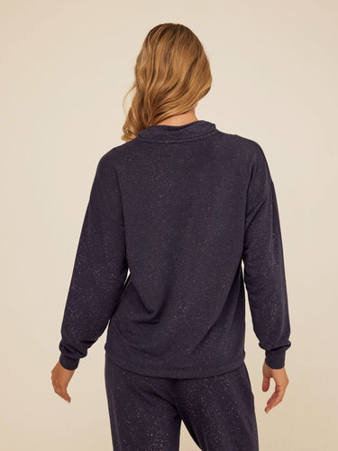 Nyla Spray Wash Modal Terry Half-Zip Pullover Womens Outerwear Sweatshirt Threads 4 Thought 