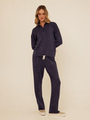 Nyla Spray Wash Modal Terry Half-Zip Pullover Womens Outerwear Sweatshirt Threads 4 Thought 