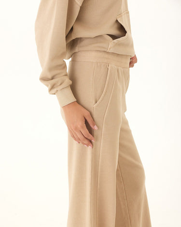 Esmeralda Mineral Wash Cotton Terry Wide Leg Pant Womens Bottoms Sweatpants Threads 4 Thought 