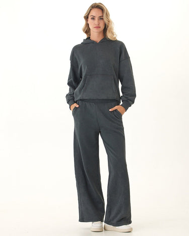 Tanya Mineral Wash Cotton Terry Pullover Hoodie Womens Outerwear Sweatshirt Threads 4 Thought 