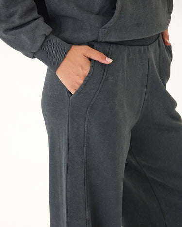 Esmeralda Mineral Wash Cotton Terry Wide Leg Pant Womens Bottoms Sweatpants Threads 4 Thought 