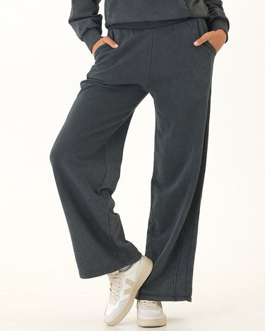 Esmeralda Mineral Wash Cotton Terry Wide Leg Pant Womens Bottoms Sweatpants Threads 4 Thought 