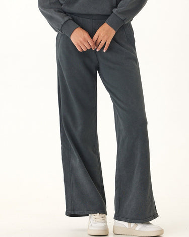 Esmeralda Mineral Wash Cotton Terry Wide Leg Pant Womens Bottoms Sweatpants Threads 4 Thought 