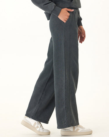 Esmeralda Mineral Wash Cotton Terry Wide Leg Pant Womens Bottoms Sweatpants Threads 4 Thought 