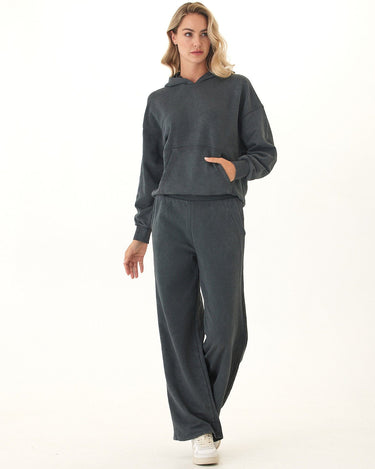 Esmeralda Mineral Wash Cotton Terry Wide Leg Pant Womens Bottoms Sweatpants Threads 4 Thought 