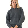 Tanya Mineral Wash Cotton Terry Pullover Hoodie Womens Outerwear Sweatshirt Threads 4 Thought 