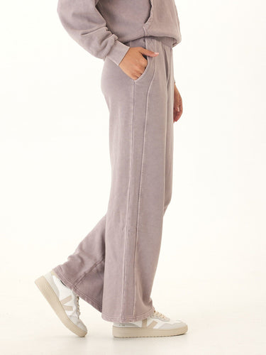 Esmeralda Mineral Wash Cotton Terry Wide Leg Pant Womens Bottoms Sweatpants Threads 4 Thought 