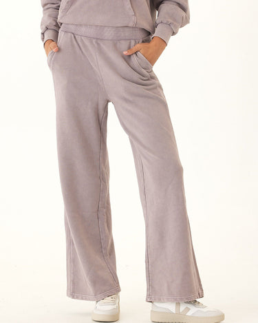 Esmeralda Mineral Wash Cotton Terry Wide Leg Pant Womens Bottoms Sweatpants Threads 4 Thought 