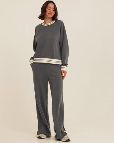 Jahmeera Triblend Fleece Collegiate Pullover Womens Outerwear Sweatshirt Threads 4 Thought 