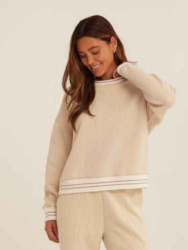 Jahmeera Triblend Fleece Collegiate Pullover Womens Outerwear Sweatshirt Threads 4 Thought 