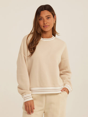 Jahmeera Triblend Fleece Collegiate Pullover Womens Outerwear Sweatshirt Threads 4 Thought 