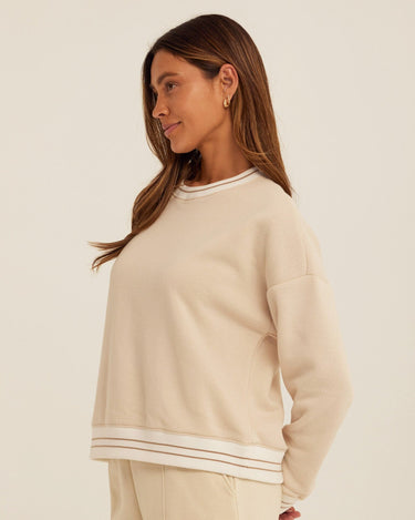 Jahmeera Triblend Fleece Collegiate Pullover Womens Outerwear Sweatshirt Threads 4 Thought 