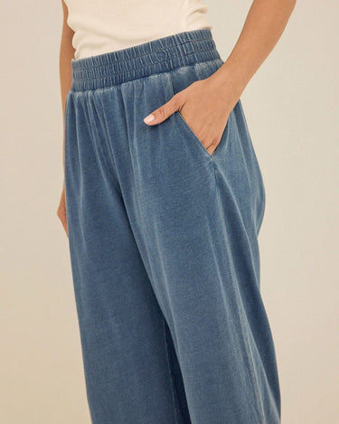Ivanna Indigo Jersey Wide Leg Capri Pant Womens Bottoms Pants Threads 4 Thought 